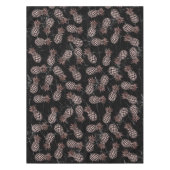 エレガントでモダンで黒い大理石のばら色の金ゴールドのパイナップル テーブルクロス (正面)