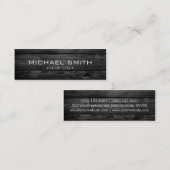 エレガントでモダンで黒い木製の一見 スキニー名刺 (正面/裏面)