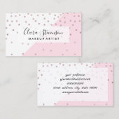 エレガントでモダンなのどのばら色の金ゴールドのグリッターの紙吹雪 名刺 (正面/裏面)