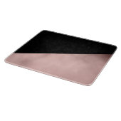 エレガントでモダンなのどの幾何学的なばら色の金ゴールドの黒 カッティングボード (角)