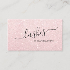 エレガントでモダンなひよこのばら色の金ゴールドのグリッターの鞭 名刺