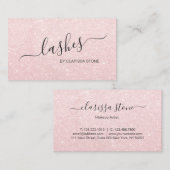 エレガントでモダンなひよこのばら色の金ゴールドのグリッターの鞭 名刺 (正面/裏面)