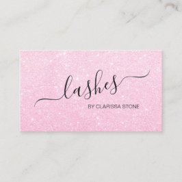 エレガントでモダンなひよこのばら色の金ゴールドのグリッターの鞭 名刺