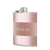 エレガントでモダンなひよこのばら色の金ゴールドパターン フラスク (左)