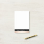 エレガントでモダンなひよこのストライプのなばら色の金ゴールドの黒 ポストイット (デスク上)