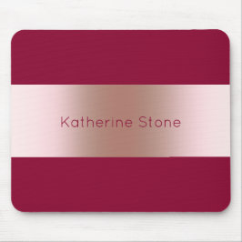エレガントでモダンなひよこのバーガンディのばら色の金ゴールド及びストリップ マウスパッド