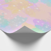 エレガントでモダンなひよこの多彩なパステル調ブラシストローク ラッピングペーパー (角)