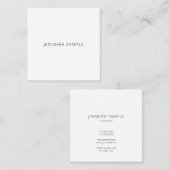 エレガントでモダンなシンプルな設計のかわいいテンプレート スクエア名刺 (正面/裏面)