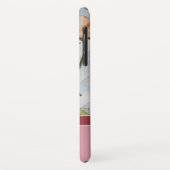 エレガントでモダンなスイートピーwの珊瑚のモノグラムの名前 Case-Mate iPhoneケース (裏面/左)