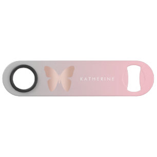 エレガントでモダンなトレンディーのばら色の金ゴールドの蝶 スピード栓抜き