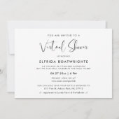 エレガントでモダンなバーチャルベイビーシャワーの写真 招待状 (裏面)