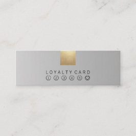 エレガントでモダンなパステル調の灰色の勾配の金ゴールドのロイヤリティ スキニー名刺