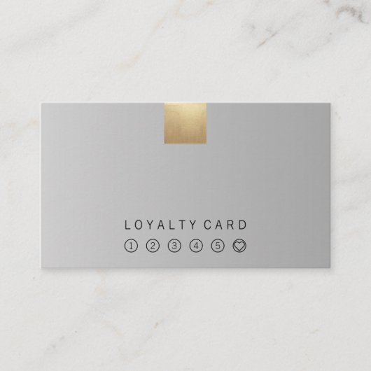 エレガントでモダンなパステル調の灰色の勾配の金ゴールドのロイヤリティ 名刺 (正面)