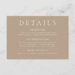 エレガントでモダンなパールトープのウェディング詳細 エンクロージャーカード