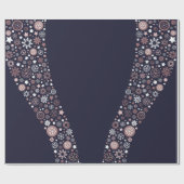 エレガントでモダンなピンクの金属雪片の波 ラッピングペーパー (フラット)