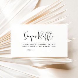 エレガントでモダンなベビーシャワーのおむつくじカード エンクロージャーカード