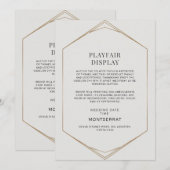 エレガントでモダンなミニマル幾何学 招待状 (正面/裏面)