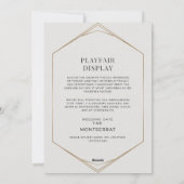 エレガントでモダンなミニマル幾何学 招待状 (裏面)