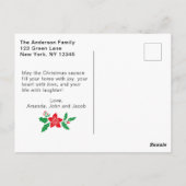 エレガントでモダンなメリークリスマスの金ゴールドホイルの写真 ポストカード (裏面)