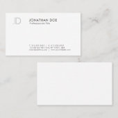 エレガントでモダンなモノグラムのカッコいいのテンプレートのプロフェッショナル 名刺 (正面/裏面)