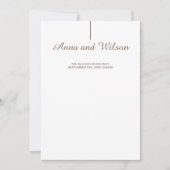 エレガントでモダンな写真付き結婚発表 招待状 (正面)