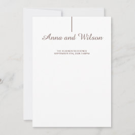 エレガントでモダンな写真付き結婚発表 招待状