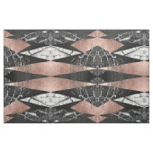 エレガントでモダンな大理石、ばら色の金ゴールド、及び黒い三角形 ファブリック (ヤード)