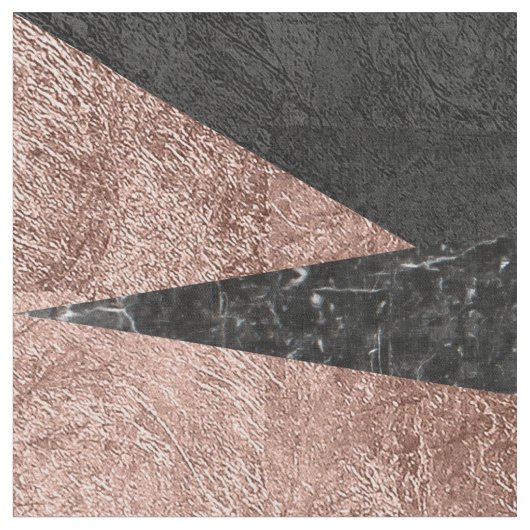 エレガントでモダンな大理石、ばら色の金ゴールド、及び黒い三角形 ファブリック (クローズアップ)