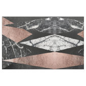 エレガントでモダンな大理石、ばら色の金ゴールド、及び黒い三角形 ファブリック (ファットクウォーター)