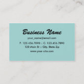 エレガントでモダンな専門のスタイリッシュな上品 名刺 (裏面)