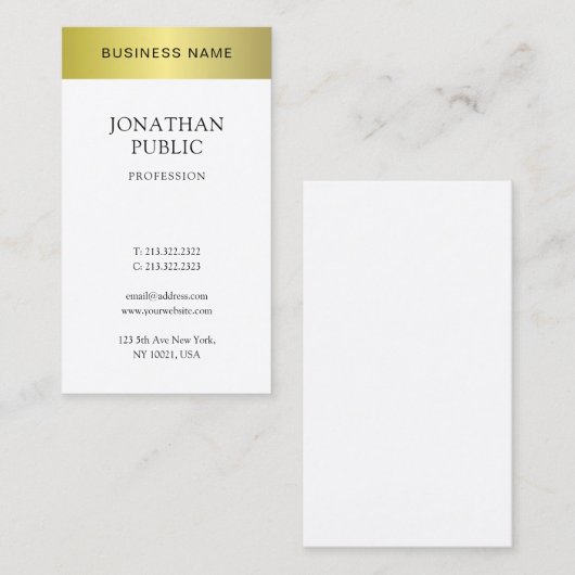 エレガントでモダンな専門のデザインのきれいな平野 名刺 (正面/裏面)