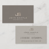 エレガントでモダンな専門のモノグラムのなテンプレート 名刺 (正面/裏面)