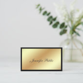 エレガントでモダンな専門の黒い金ゴールドの平野 名刺 (スタンド正面)