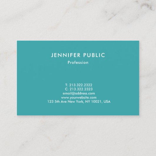 エレガントでモダンな最小主義のテンプレートの傾向色 名刺 (裏面)