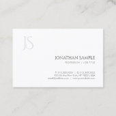 エレガントでモダンな最小主義のモノグラムのシンプルの平野 名刺 (裏面)