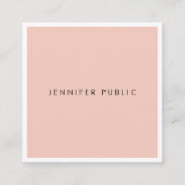 エレガントでモダンな最小主義の明白な専門の豪華 スクエア名刺 (正面)