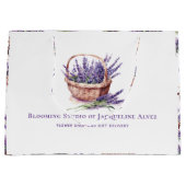 エレガントでモダンな水彩花屋 ラージペーパーバッグ (正面)