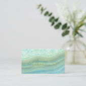 エレガントでモダンな水晶イベントプランナーのメーキャップアーティスト 名刺 (スタンド正面)