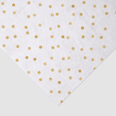 エレガントでモダンな白および金ゴールドの紙吹雪の点 薄葉紙 (詳細)