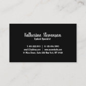 エレガントでモダンな紫色及びすみれ色の水彩画の鞭 名刺 (裏面)