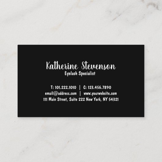 エレガントでモダンな紫色及びすみれ色の水彩画の鞭 名刺 (裏面)