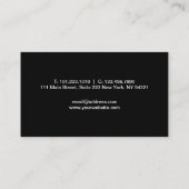 エレガントでモダンな紫色及び青の水彩画の作家 名刺 (裏面)