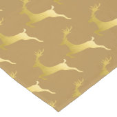 エレガントでモダンな金ゴールドのクリスマスのトナカイパターン ショートテーブルランナー (コーナー)