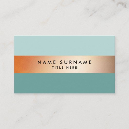 エレガントでモダンな金ゴールドのストライプの平静の名刺 名刺 (正面)