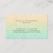 エレガントでモダンな金ゴールド及び真新しいグリッターのメーキャップアーティスト 名刺 (裏面)