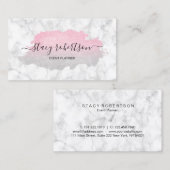 エレガントでモダンな銀及びばら色の金ゴールドのグリッターのプランナー 名刺 (正面/裏面)