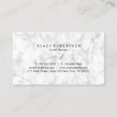 エレガントでモダンな銀及びばら色の金ゴールドのグリッターのプランナー 名刺 (裏面)