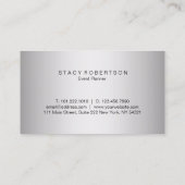 エレガントでモダンな銀及びばら色の金ゴールドのグリッターのプランナー 名刺 (裏面)