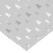 エレガントでモダンな銀製のクリスマスツリーパターン ショートテーブルランナー (コーナー)