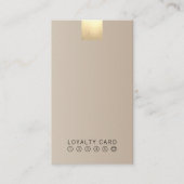 エレガントでモダンなBeigeGradientの金ゴールドのロイヤリティの垂直 名刺 (正面)